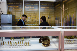 Display case of bullets, Singapore Airshow 2016