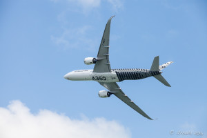 Airbus A350 XWB in the air, Singapore Airshow 2016