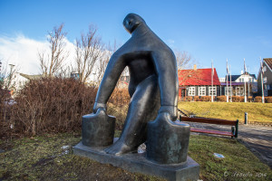 Sculpture of a Water Carrier by Ásmundur Sveinsson, Reykjavik