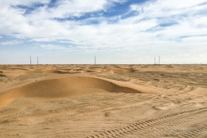Small dunes at the side of the road, Walvis Bay, Namibia