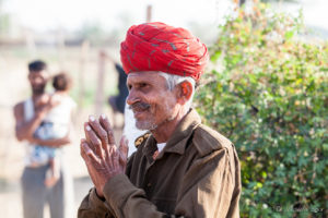 Rajasthani Man in Red Turban, Thar Desert village, India