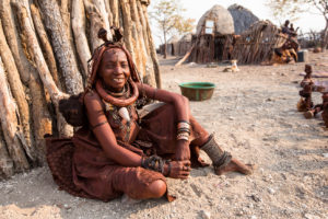 Seated Himba Woman, Otjomazeva Village, Kunene Namibia