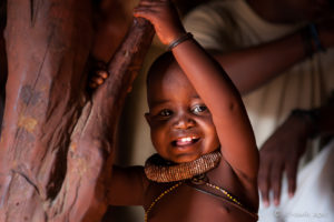 Himba infant Girl, Otjomazeva Village, Kunene Namibia