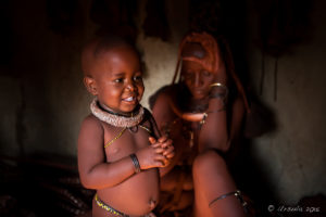Himba infant Girl, Otjomazeva Village, Kunene Namibia