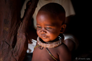 Himba infant Girl, Otjomazeva Village, Kunene Namibia
