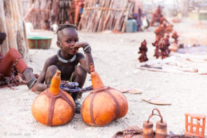 Young Girl with GourdsOtjomazeva Village, Kunene Namibia