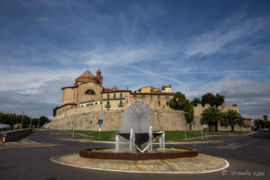 Fountain in the Traffic Circle, Castiglione del Lago, Umbria, Italy