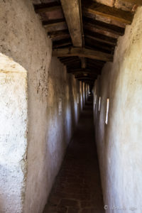 Walkway through the covered corridor, Castiglione del Lago, Umbria, Italy