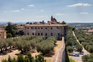 Medieval Fortress Courtyard, Castiglione del Lago, Umbria, Italy