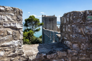 Castle ramparts, Castiglione del Lago, Umbria, Italy