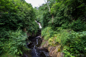 First Pecca Falls on the River Twiss, Ingleton Waterfalls Trail, North Yorkshire, UK