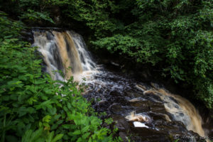 First Pecca Falls on the River Twiss, Ingleton Waterfalls Trail, North Yorkshire, UK