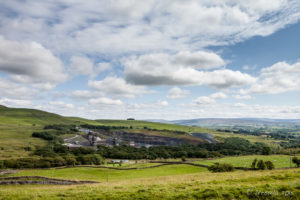 Landscape including the Ingleton Coalfield, Ingleton Waterfalls Trail, North Yorkshire, UK