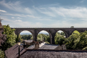 Ingleton and the Viaduct, Ingleton Waterfalls Trail, North Yorkshire, UK