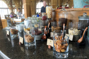 Cereals in glass jars on the Breakfast Bar, Hay Hay Restaurant, Naman Retreat Danang Vietnam