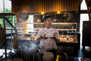 Vietnamese man in chef uniform, Hay Hay Restaurant Display Kitchen, Naman Retreat Danang Vietnam