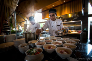 Vietnamese man in chef uniform, Hay Hay Restaurant Display Kitchen, Naman Retreat Danang Vietnam