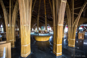 Bamboo arches Inside Naman Retreat Diningroom, Danang Vietnam