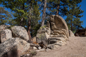 Steep Climb through granite, Castle Rock, Big Bear Mountains CA USA