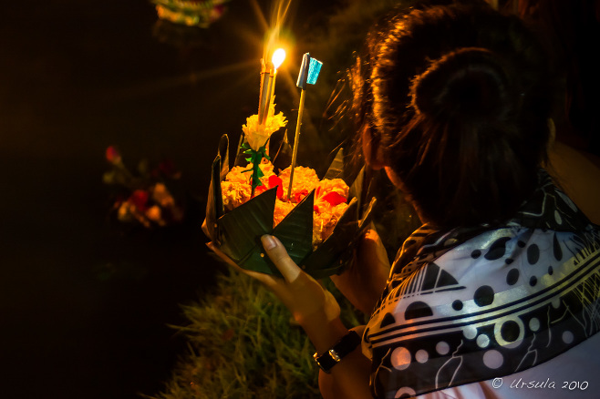 Marigolds on a Krathong, Lumpini Park