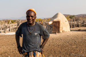 Portrait: Smiling Himba man, Kunene Namibia