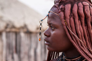 Profile Portrait: Young Himba woman, Kunene Region Namibia