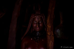 Portrait of a Newlywedde Himba woman, Kunene Region, Namibia