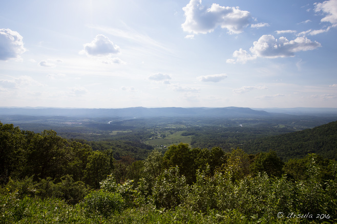 View across the Shenandoah Valley from Dickey Ridge, Shenandoah National Park, VA