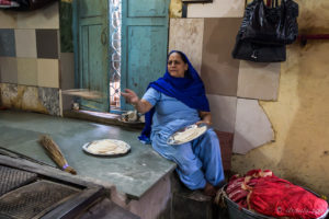 Flattening Chapati Dough, Gurudwara Sis Ganj Sahib, Chandni Chowk, Old Delhi