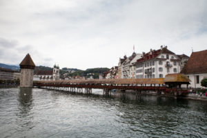 Chapel Bridge and the old city on the lake, Lucerne
