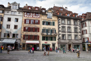 Altstadt - Old City - Building fronts, Lucerne Switzerland