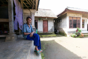 Portrait of a Balinese man in his family compound, Gianyar