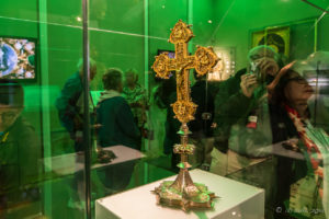 Gold cross in the green room in the Melk Abbey, Austria