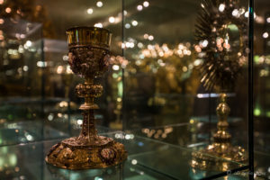 Mirrored room full of religious artefacts, Melk Abbey Austria