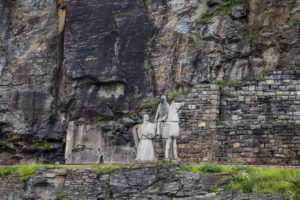 Statue of Richard the Lionheart and Blondel the Minstrel, Wachau Valley Austria