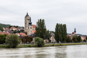 Krems an der Donau from the Danube, Wachau Valley Austria