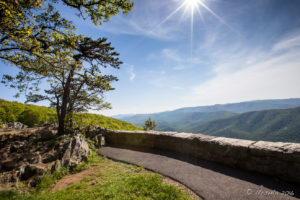 Afternoon Sun at Ravens Roost Overlook, , Blue Ridge Parkway, VA USA