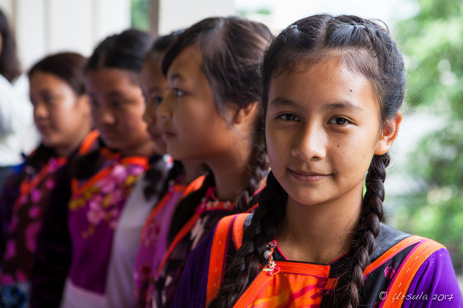 Portrait of Lisu Girls, Chiang Mai District Thailand