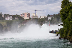 The Rhine Falls from Zurich side, Switzerland