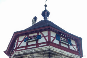 Hexagonal top of the Munot tower, Schaffhausen Switzerland