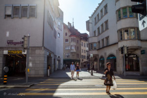 Crosswalk to the Old Town, Schaffhausen, Switzerland