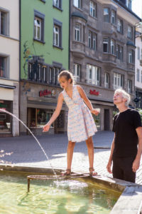 Girl in a Fountain, Old Town, Schaffhausen, Switzerland