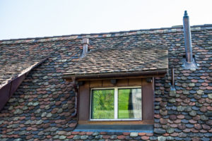 Altstadt tiled roof, the Munot, Schaffhausen Switzerland