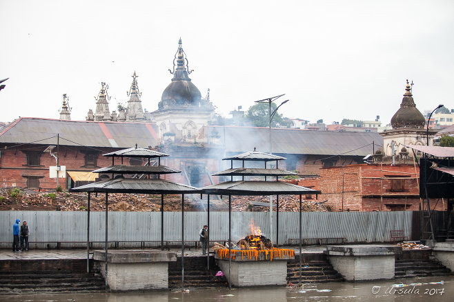 Burning Ghats on the Bagmati River, Pashupatinath Nepal