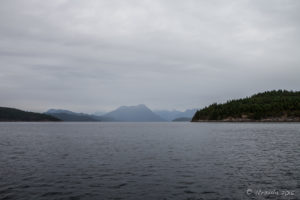 Gray skies over Desolation Sound, BC Canada