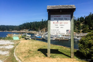 Sliammon Lands signboard - Lund, BC