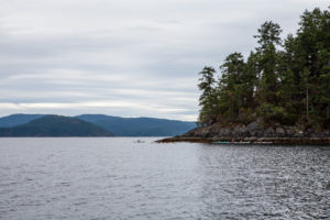 Kayaks on Desolation Sound, BC Canada