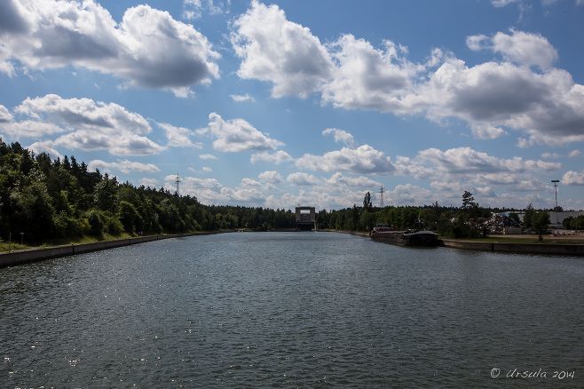 On the Rhine-Main-Danube Canal near Nuremberg lock