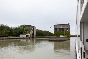 Approaching Altenwörth Lock on the Danube, Austria