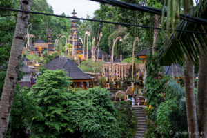 View over Pura Gunung Lebah Temple from the bridge, Ubud